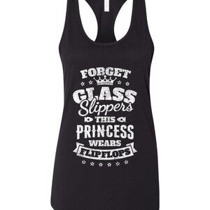 Country Angel Racerback Forget Glass Slippers Princess Wears Flipflops
